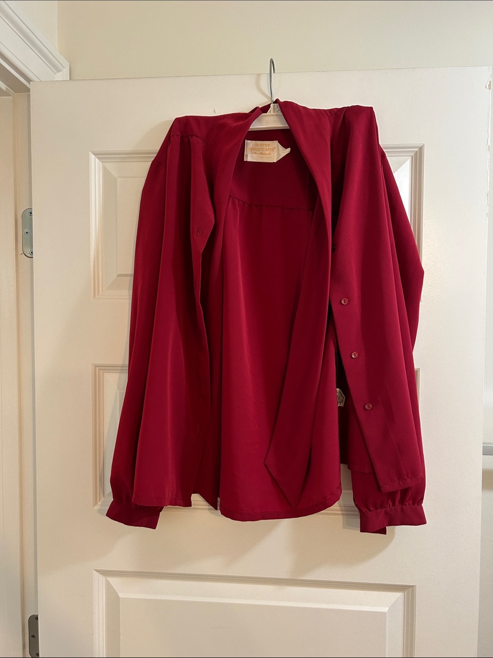 Pendleton Deep Burgundy Button-Front Women's Blouse